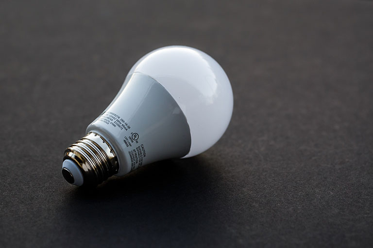 Photo of an LED lightbulb